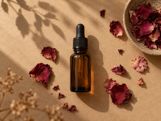 Huile essentielle de rose, ingrédient de notre gamme Soin de la peau BathsTea